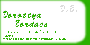 dorottya bordacs business card